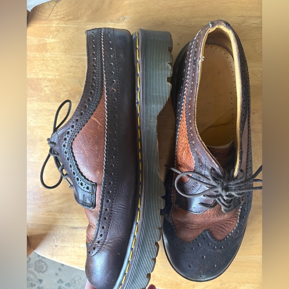 Dr. Martens Two-Tone Brown and Black Oxfords